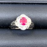 買取マート碧南店で買取したプラチナ850製ルビー・ダイヤモンド付きリング