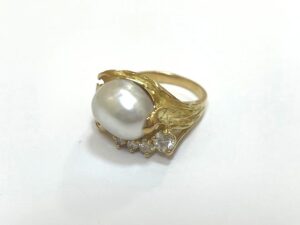 ブランド品＆金・プラチナ買取マート岡崎店で買取した貴金属：1８金パールリングです